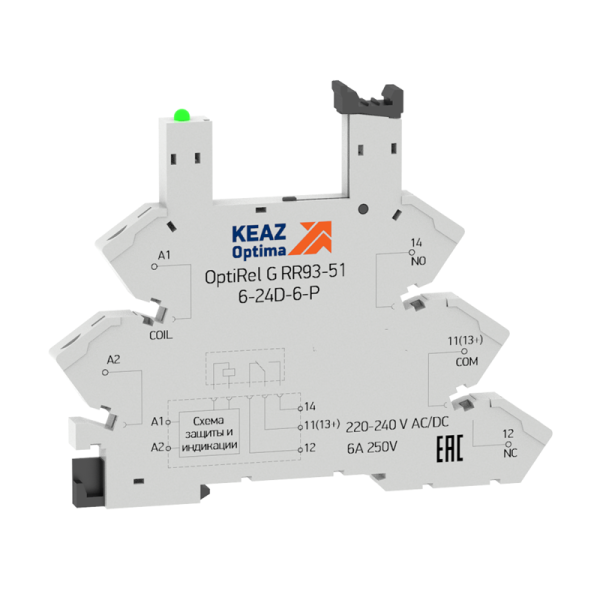 Розетка для реле OptiRel G RR93-01-48-60U-6-V КЭАЗ 281156