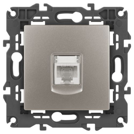 Розетка компьютерная Elegance 14-3107-16 RJ45 титан Эра Б0065764