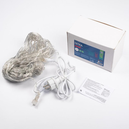 Гирлянда "Сеть" NTLD300-W-E 300LED 2х1.5 бел. SHlights 4610003328597