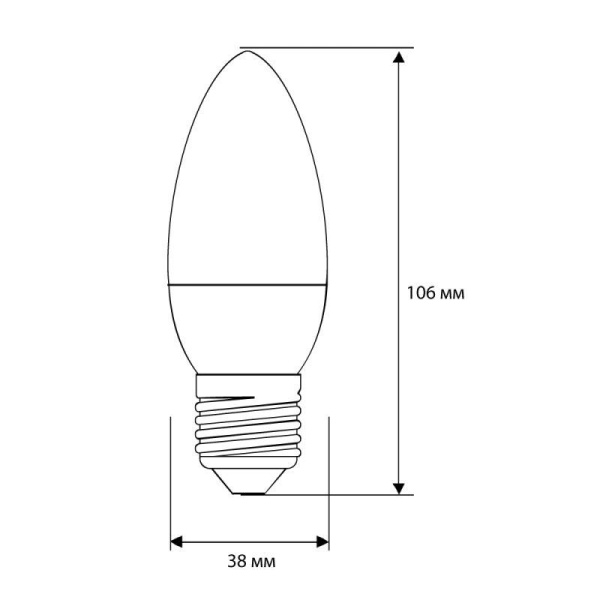 Лампа светодиодная LED-C35-11W-E27-6K 11Вт свеча матовая 6500К холод. бел. E27 220-240В Ergolux 13623