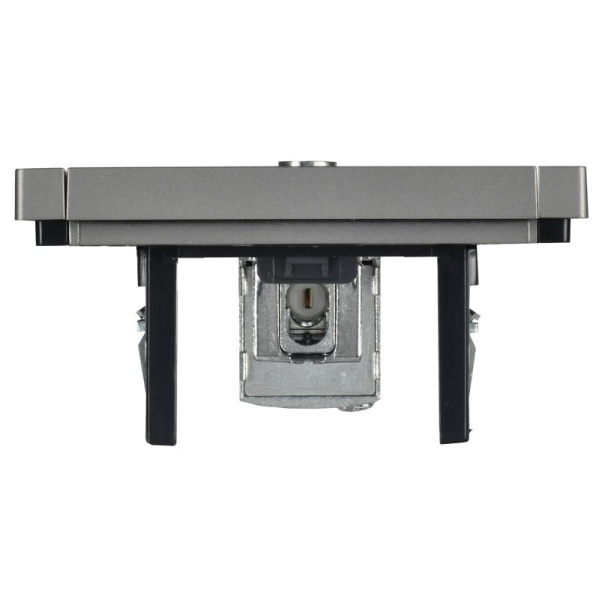 Розетка TV проходная FORTE&PIANO FP529 сталь IEK FP-A10-P-K46