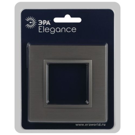 Рамка 1-м Elegance 14-5201-16 метал. титан Эра Б0065842
