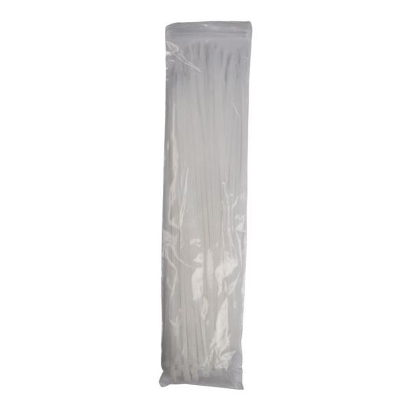 Хомут кабельный (стяжка) PCT 4.8х400-100WH 4.8х400 PA6.6 бел. (уп.100шт) JazzWay 5054097