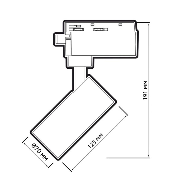 Светильник светодиодный трековый TRB 0724 24Вт 4000К IP40 24град. 1ф WH бел. JazzWay 5066250