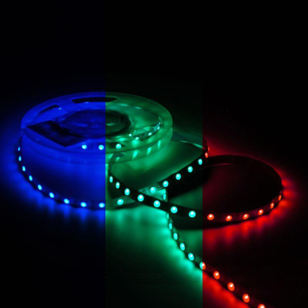 Лента светодиодная Basic 5050/60-SMD 10Вт/м RGB IP20 700лм/м 12В 10мм драйвер (уп.5м) GAUSS BT042