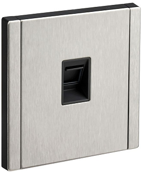 Розетка компьютерная СП FORTE&PIANO FP731M RJ45 кат.6 IP20 никель IEK FP-K10-2-M-K50