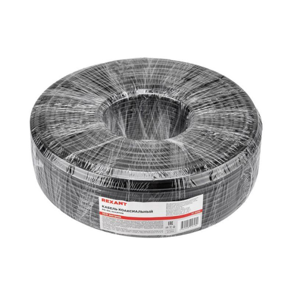 Кабель RG-6U (64%) 75Ом 100м OUTDOOR (м) REXANT 01-2202