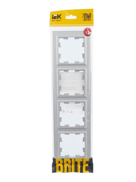 Рамка 4-м BRITE РУ-4-БрА алюм. IEK BR-M42-K47
