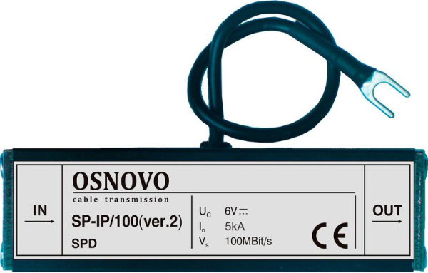 Устройство грозозащиты для локал. вычислит. сети SP-IP/100(ver.2) OSNOVO 11354