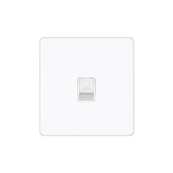 Розетка информационная 1-м СП Systeme Infinity RJ45 кат.6 IP20 арктич. лед SE FSE000186