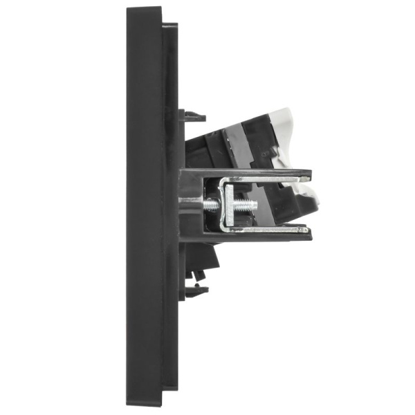 Розетка компьютерная 2-м RJ45 кат.5E FORTE&PIANO FP133 черн. IEK FP-K20-1-K02