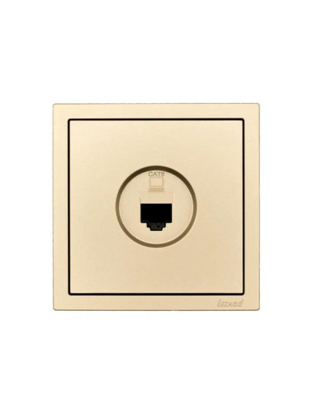 Розетка компьютерная 1-м СП ZIMA IP20 механизм зол. LEZARD 704-3688-140