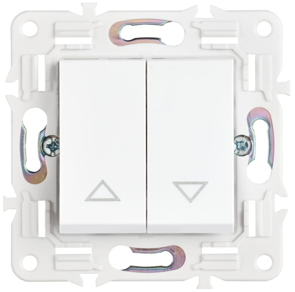 Выключатель жалюзи SKANDY 10А SK-V12W арктич. бел. IEK SK-V15-0-10-K01