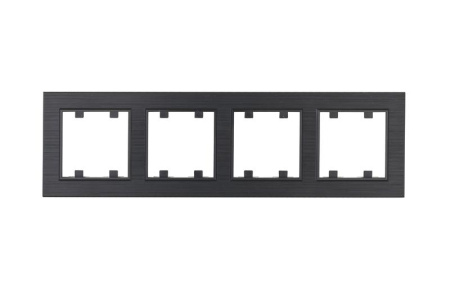 Рамка 4-м Karea LINE STAR дым. металлик Makel 86050704
