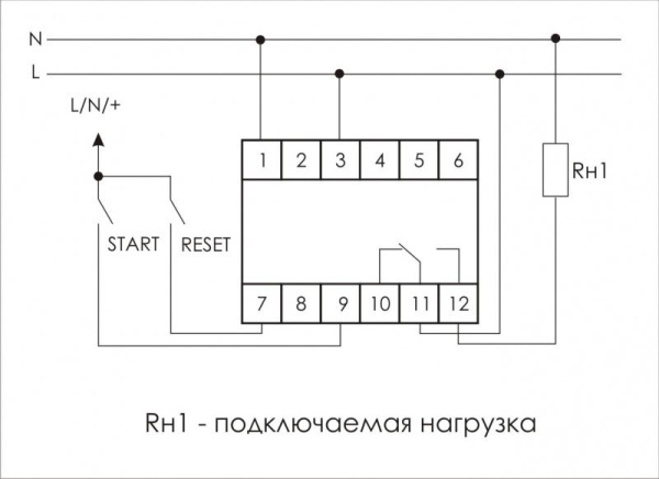 Реле времени PCS-516U 8А 12-264В AC/DC 1перекл. IP20 многофункц. вход: START/RESET монтаж на DIN-рейке F&F EA02.001.014