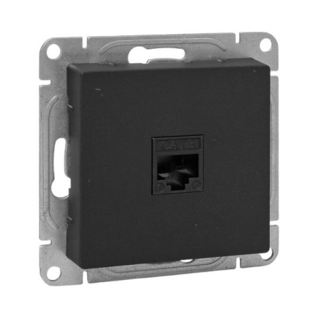 Розетка RJ45 (кат.6) черн. Эпика EKF UP1-SOB-RJ45-6