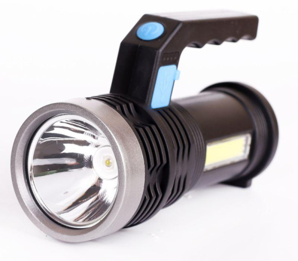 Фонарь аккумуляторный LED53765 2LED 3Вт 4 режима USB аккум. 4В черн. (бокс) Ultraflash 14665