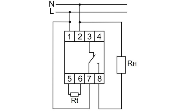 Регулятор температуры RT-823 (от +60 до +95 град.C; выносной датчик с термоус. проводом; монтаж на DIN-рейке 35мм 50-260В 16А 1P IP20) F&F EA07.001.006
