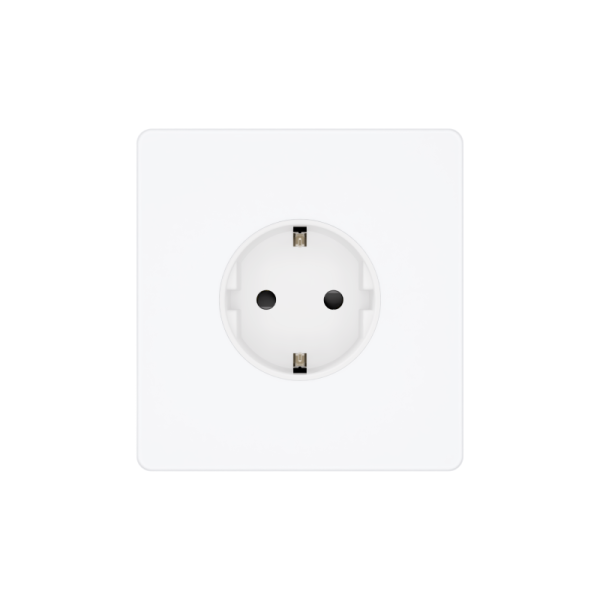 Розетка 1-м СП Systeme Infinity 16А IP20 250В с заземл. защ. шторки арктич. лед SE FSE000145