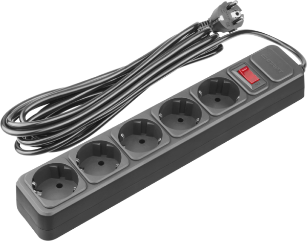 Фильтр сетевой 5х5м 10А IP20 90 837 OSP-1-05-500-ESC-3х0.75-BL черн. ОНЛАЙТ 90837