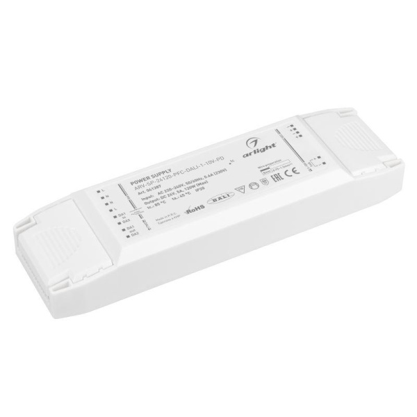 Блок питания ARV-SP-24120-PFC-DALI-1-10V-PD 24В 5А 120Вт IP20 пластик Arlight 041387