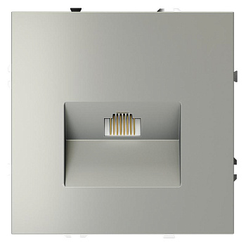 Розетка компьютерная 1-м СП S70 RJ45 кат.6 механизм сталь Voltum VLS060105
