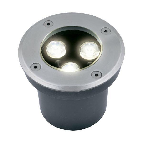 Светильник светодиодный архитектурный ULU-B10A-3W/2700К IP67 GREY уличный встраиваемый теплый бел. свет корпус сер. Uniel UL-00006820