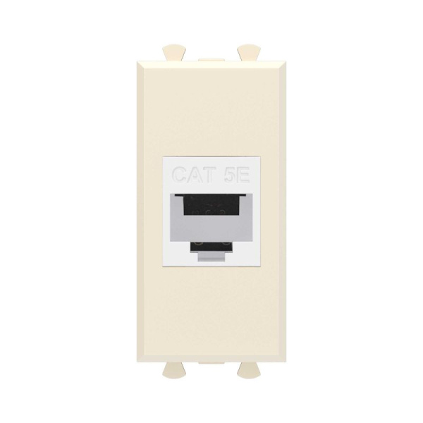 Розетка компьютерная 1мод. Avanti "Ванильная дымка" RJ45 кат.5E без шторок модульная механизм DKC 4405661