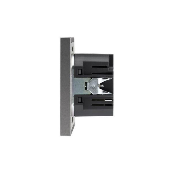 Розетка 2-м СП STRONG 16А IP20 USB-A + Type-C 3А с функцией быстрой зарядки графит Kranz KR-78-0734-6