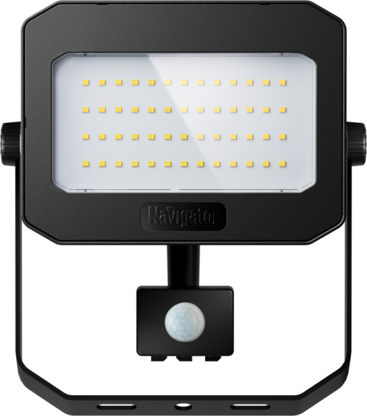 Прожектор светодиодный 95 201 NFL-05-50-6.5K-BL-D110-SNR-LED 50Вт 6500К IP65 6250лм с ИК датчиком движения черн. NAVIGATOR 95201