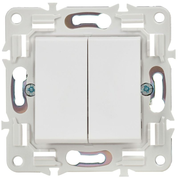 Выключатель проходной 2-кл. SKANDY 10А SK-V05W арктич. бел. IEK SK-V22-0-10-K01