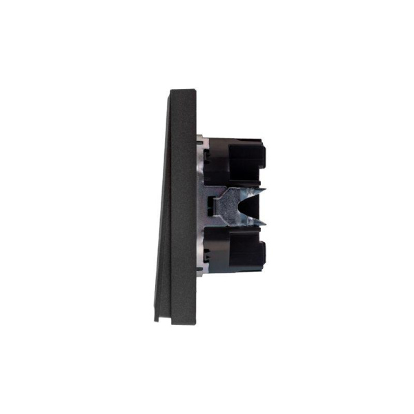 Выключатель проходной (переключатель) 1-кл. СП STRONG MIELE 10А графит Kranz KR-78-0708-6