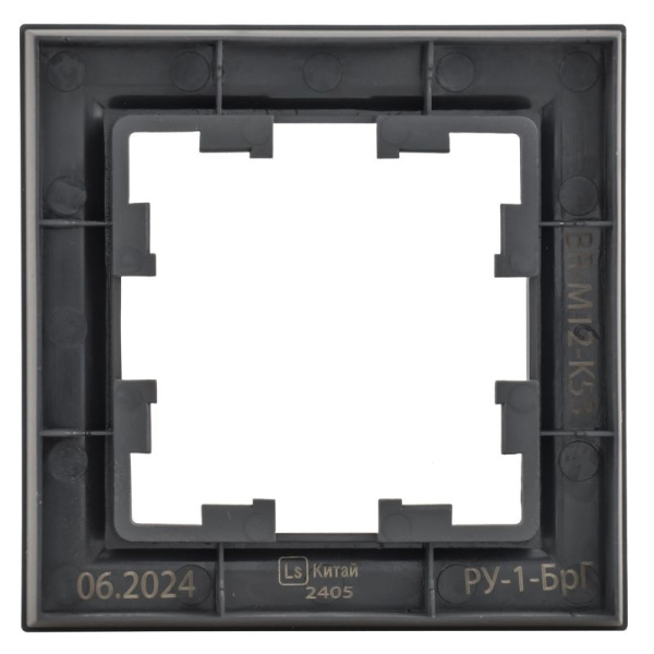 Рамка 1-м BRITE РУ-1-БрГ графит IEK BR-M12-K53