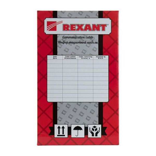 Кабель витая пара F/UTP кат.5e 4х2х24AWG LSZH нг(А)-HF INDOOR SOLID оранж. (м) Rexant 01-0150