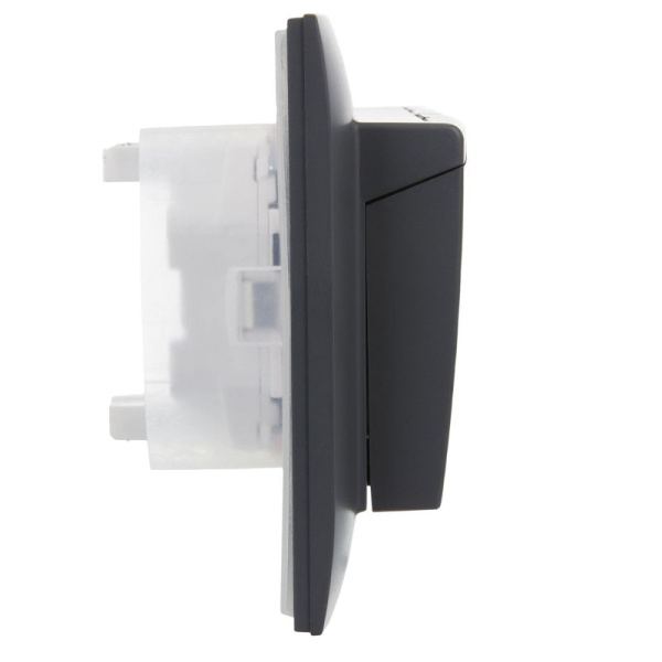 Розетка 2-м SKANDY 16А IP44 с крышкой в сборе SK-R12T титан IEK SK-R26-16-44-K48-F