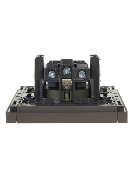 Розетка СП FORTE&PIANO FP315 16А с заземл. защ. шторки винт. крепл. сер. IEK FP-R14-16-K03