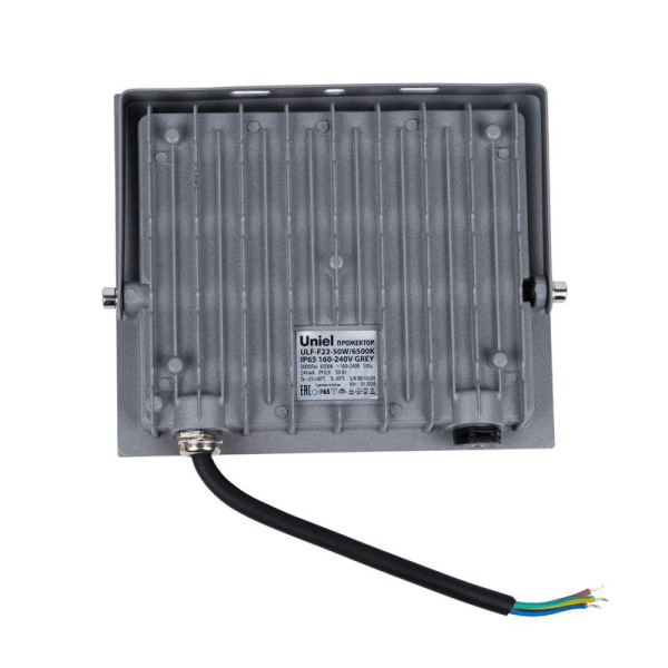 Прожектор светодиодный ULF-F23-50W/6500K IP65 160-240В GREY Uniel UL-00011846