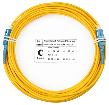 Шнур оптический FOP(s)-9-SC-SC-10m simplex SC-SC 9/125sm 10м LSZH Cabeus 7542c