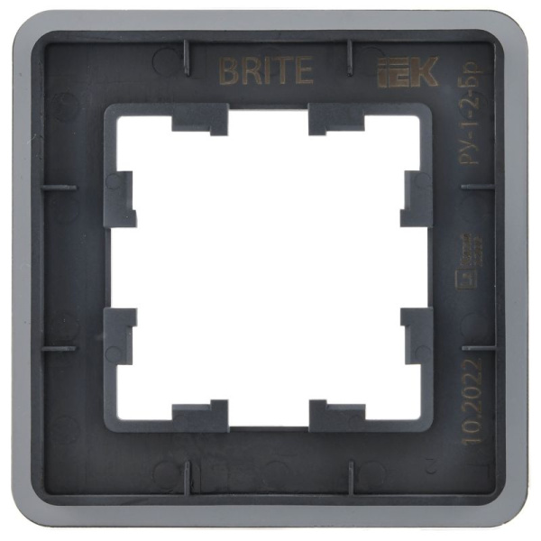 Рамка 1-м BRITE РУ-1-2-Бр стекло графит RE IEK BR-M12-G-41-K53