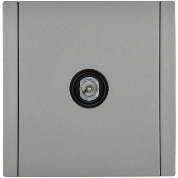 Розетка TV проходная FORTE&PIANO FP529 сталь IEK FP-A10-P-K46