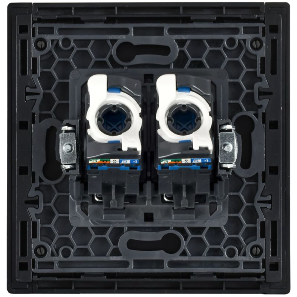 Розетка компьютерная 2-м FORTE&PIANO FP234M RJ45 кат.6 бел. IEK FP-K20-2-M-K01