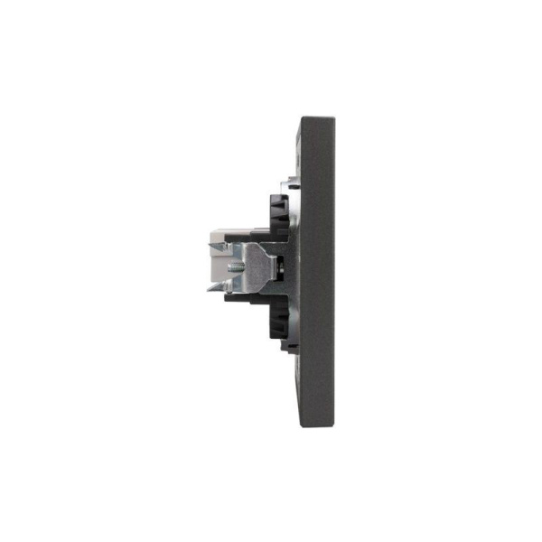 Розетка компьютерная СП STRONG MIELE RJ45 кат.6 графит Kranz KR-78-0724-6