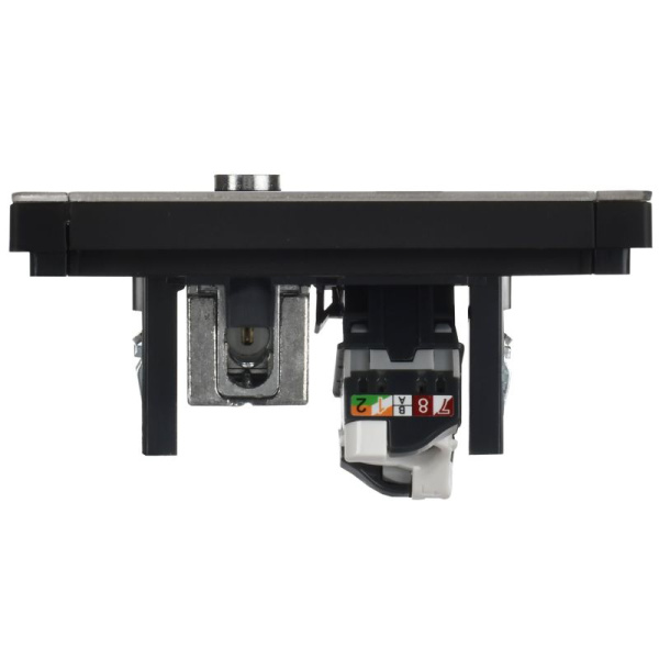 Розетка 2-м FORTE&PIANO FP736M TV + RJ45 кат.5E никель IEK FP-AK20-1-M-K50