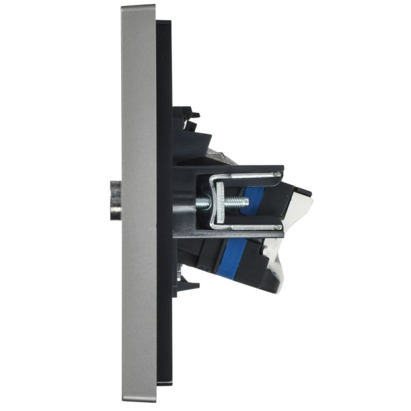 Розетка 2-м TV+RJ45 кат.6 FORTE&PIANO FP537 сталь IEK FP-AK20-2-K46