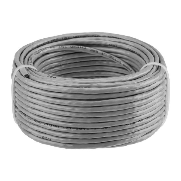 Кабель витая пара U/UTP кат.5E 4х2х24AWG медь сер. (уп.25м) PROCONNECT 01-0043-3-25