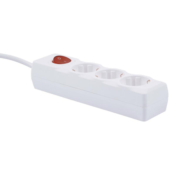 Удлинитель 3х2м с заземл. 16А Ultra S-GCU3-2B WHITE бел. Uniel UL-00010015