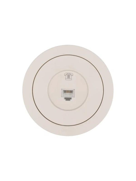 Розетка телефонная СП OSEN RJ11 евро механизм сл. кость LEZARD 743-9088-137