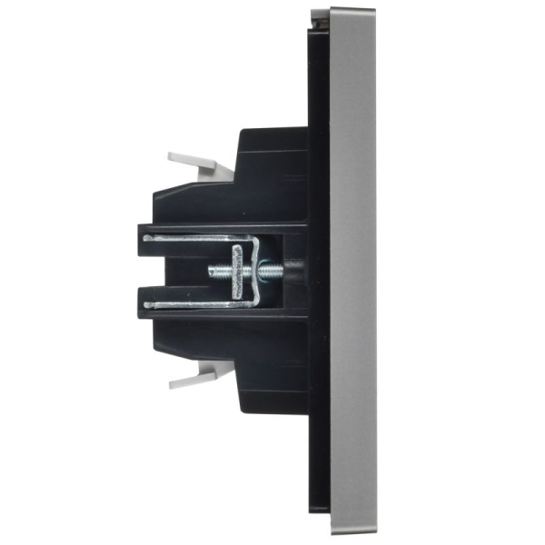Выключатель жалюзи СП FORTE&PIANO 10А FP511 сталь IEK FP-V15-0-10-1-K46