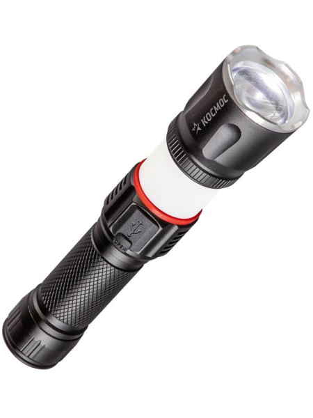 Фонарь ручной аккум. 4Вт T6LED/Li-ion18650 1200мА.ч алюм. КОСМОС KOC811Lit