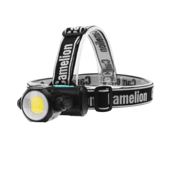 Фонарь налобный LED53402 аккум. 3.7В COB+LED 3.5Вт 4 реж. Type-C блист черн. Camelion 15751